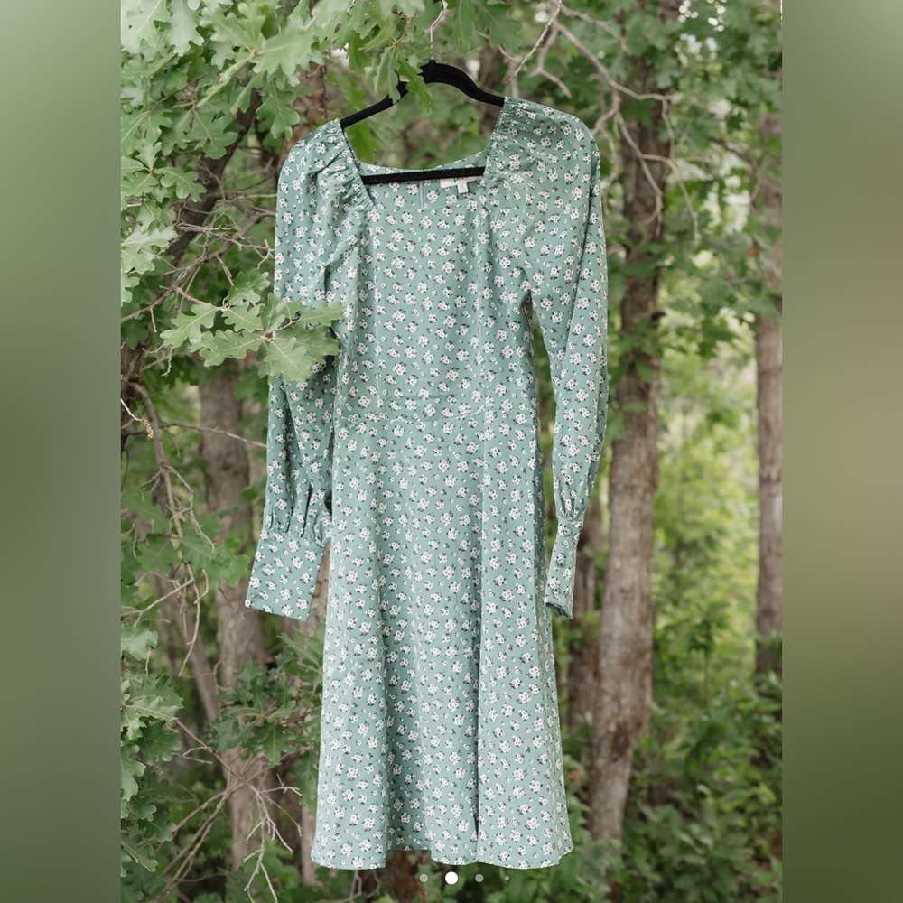 Rispetto Dress | Long Sleeve Square Neck Dress- XL